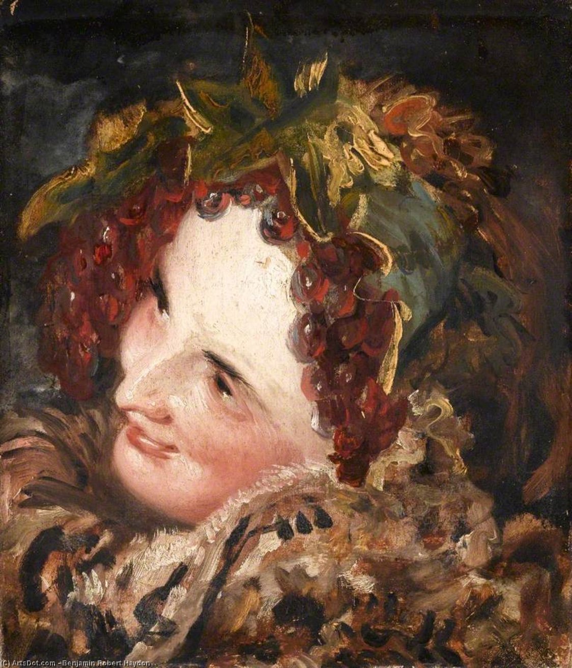 Self Portrait As The Spirit Of The Vine — Benjamin Robert Haydon