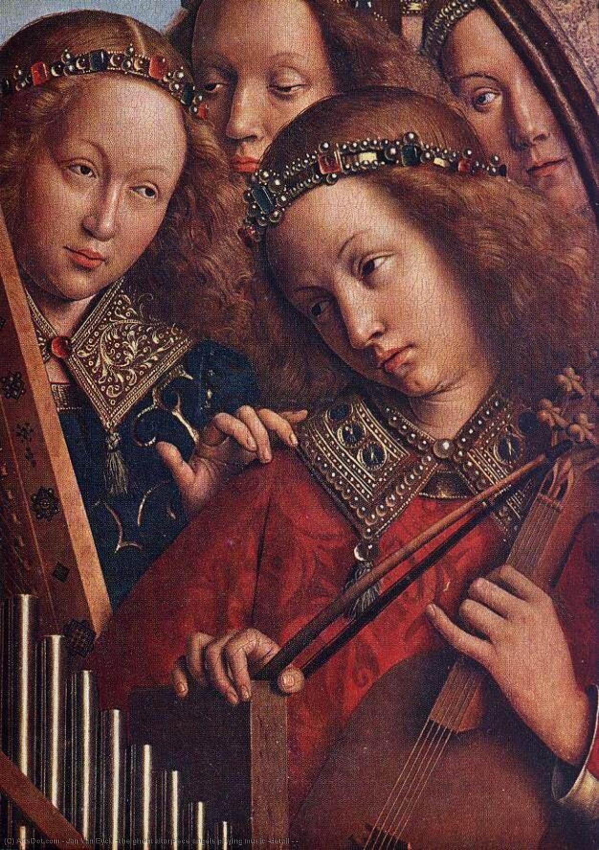 Die Engelsmusikanten Im Altäre Von Gent (detail) — Jan Van Eyck