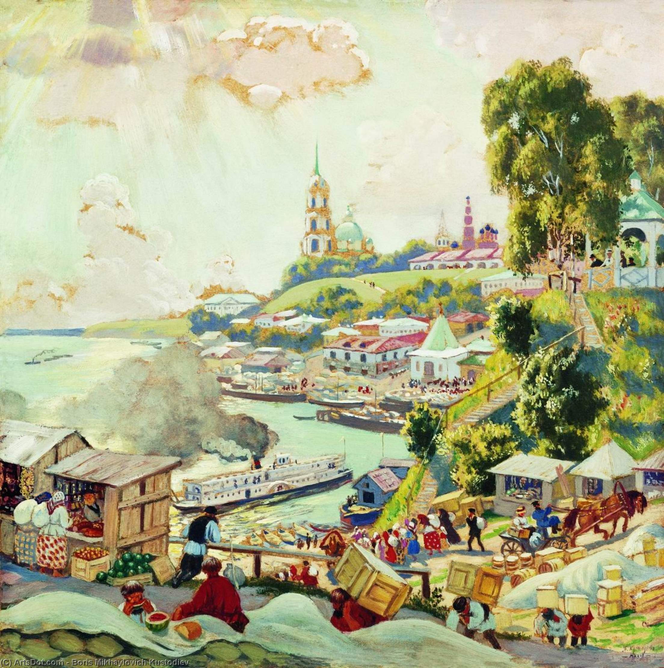On The Volga — Борис Кустодиев