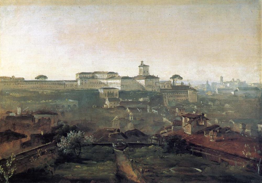 Three Views Of Rome From The Villa Malta: View Of The Quirinale Hill — Johann Georg Von Dillis