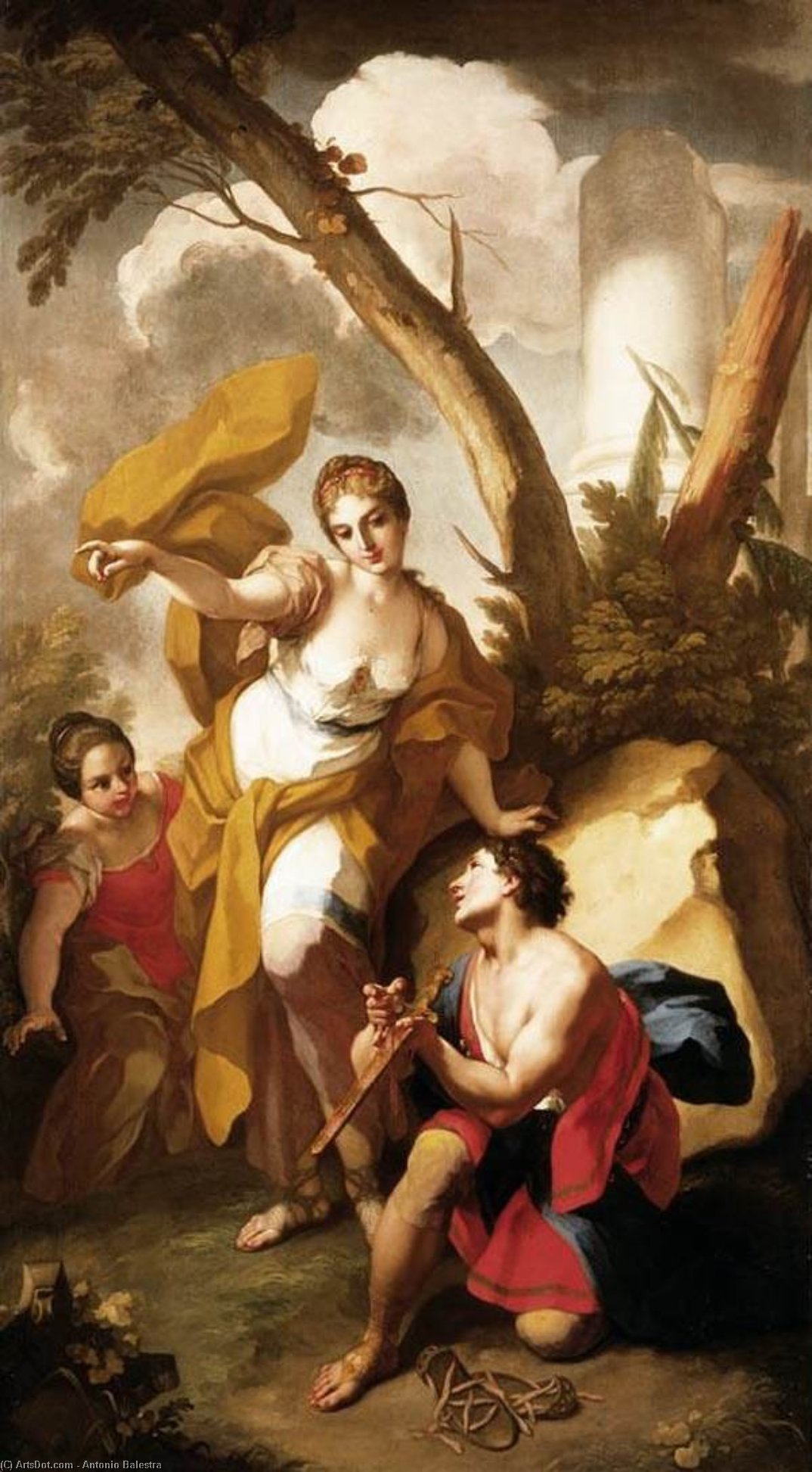 Theseus Discovering His Father's Sword — Antonio Balestra