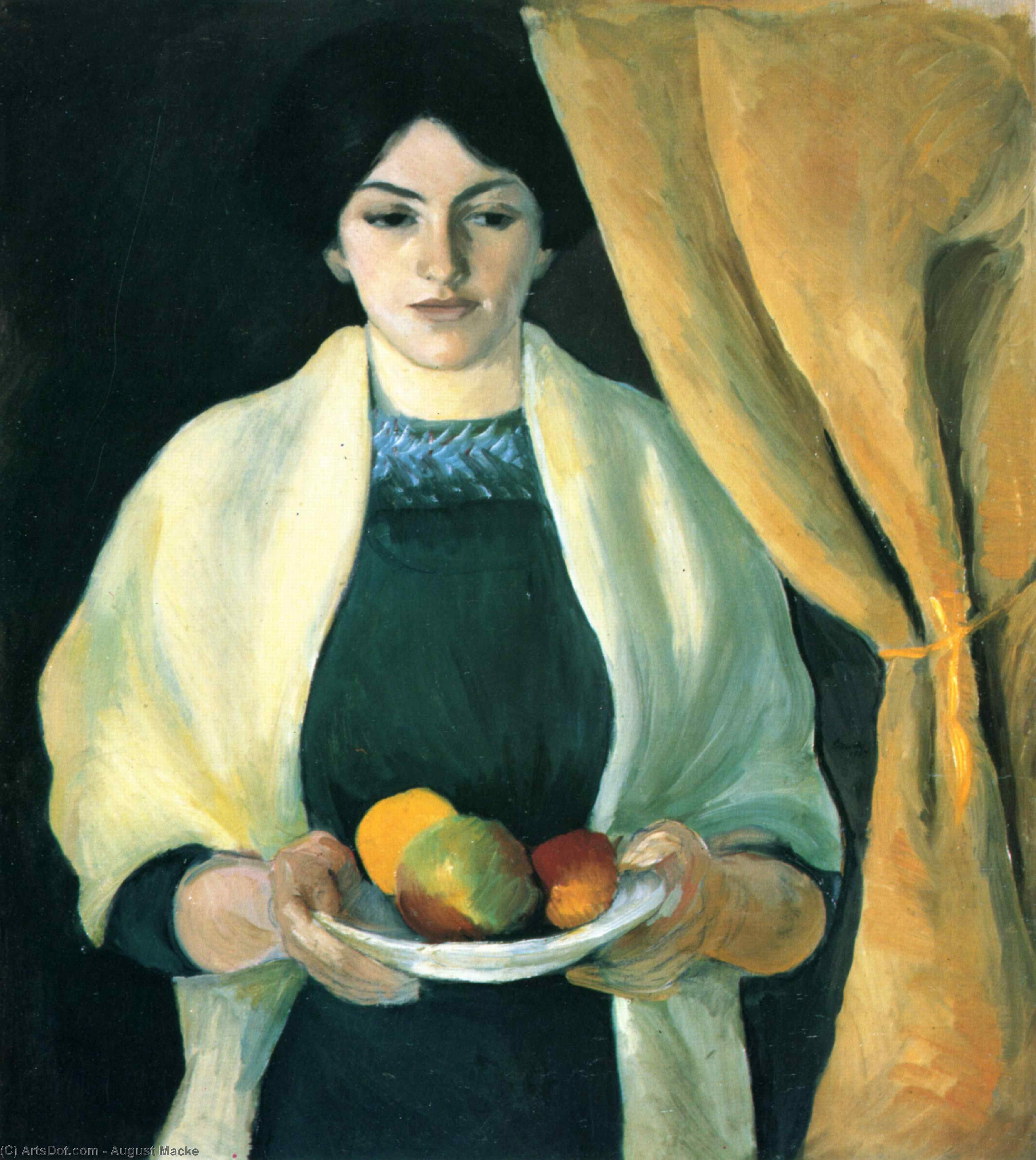 Portrait With Apples (portrait Of The Artist's Wife) — August Macke