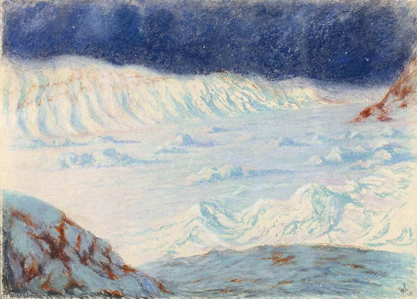Moonlight Gold Head Of Bowdoin Bay, Greenland 1894 — Frank Wilbert Stokes