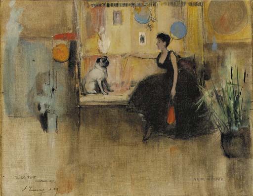 A Girl In Black — Sir John Lavery