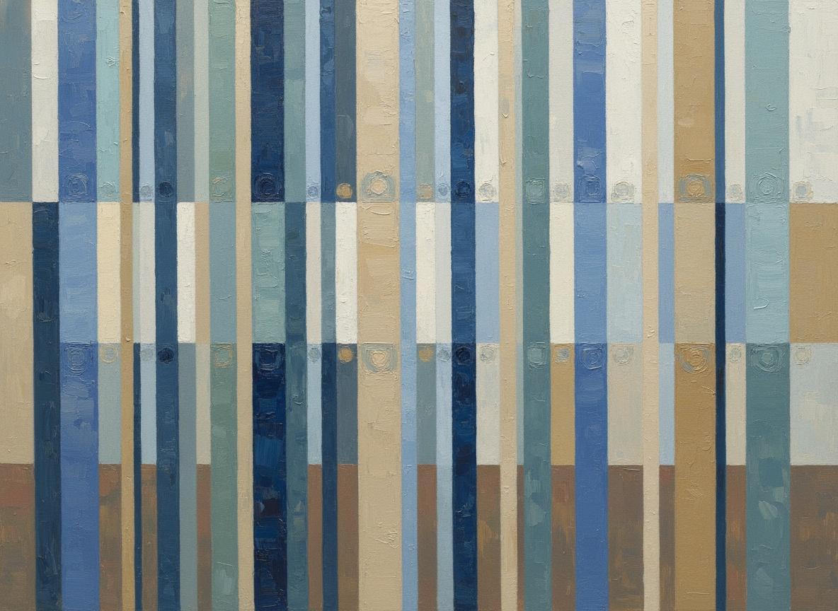 Rhythmic Strata In Slate And Ochre — Océane Hamon