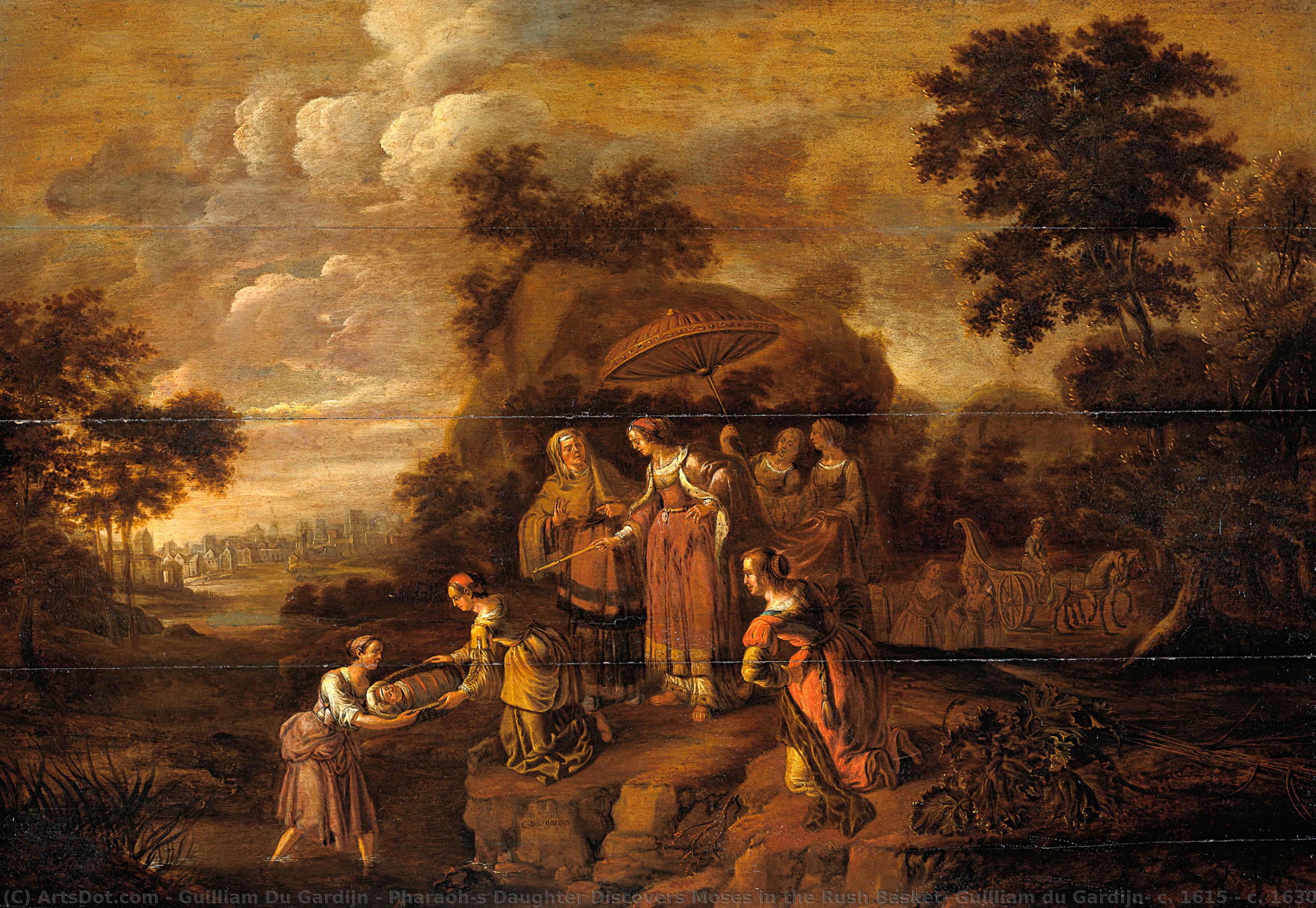 Pharaoh"s Daughter Discovers Moses In The Rush Basket, Guilliam Du Gardijn, C. 1615 - C. 1630 — Guilliam Du Gardijn