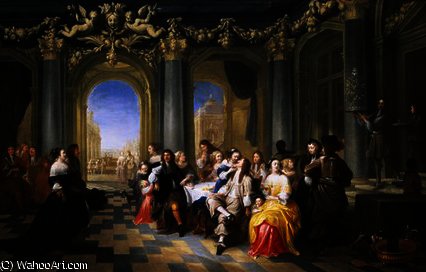 A Feast In An Interior — Hieronymus Janssens