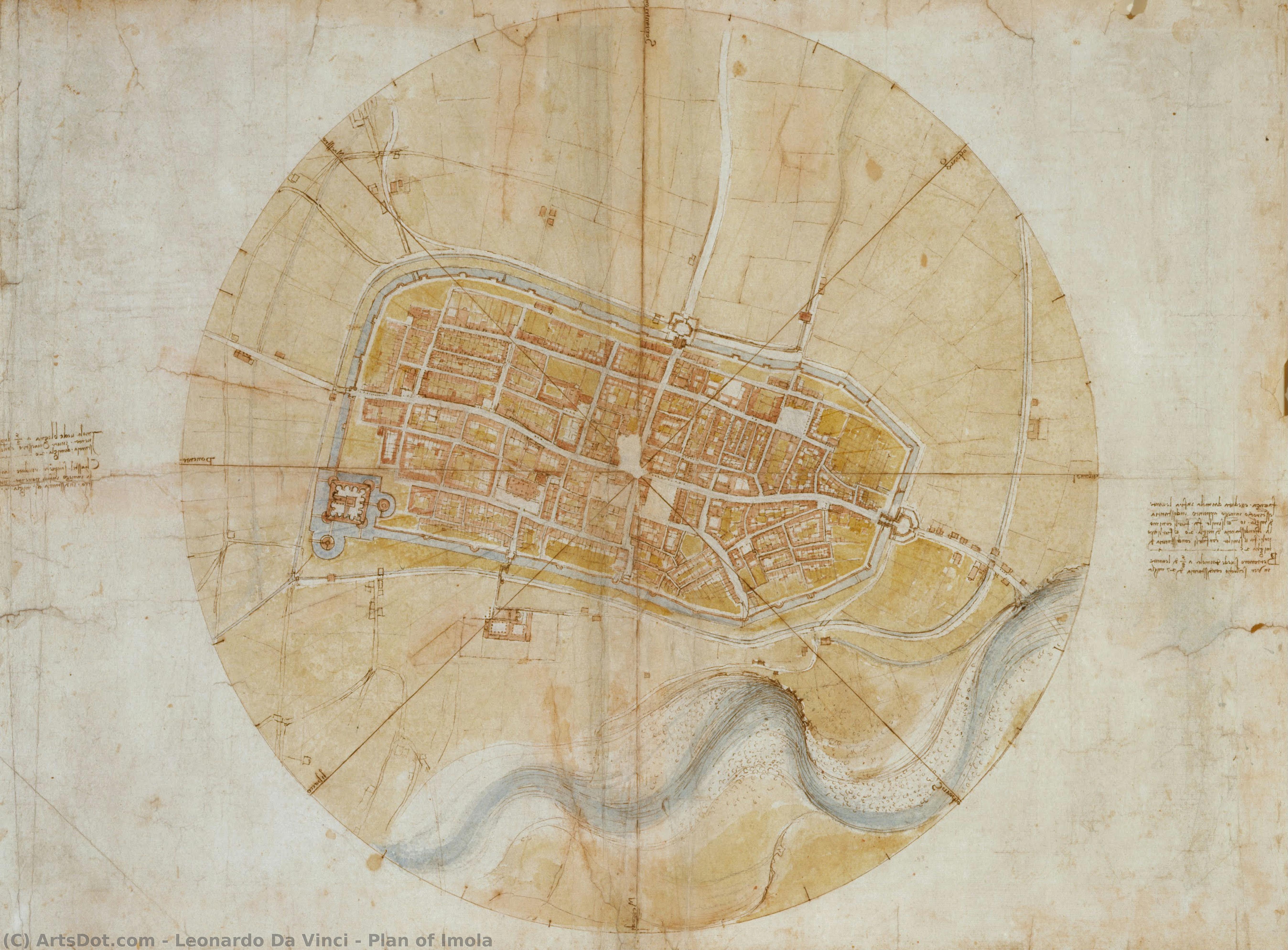 Plan Of Imola — Leonardo Da Vinci