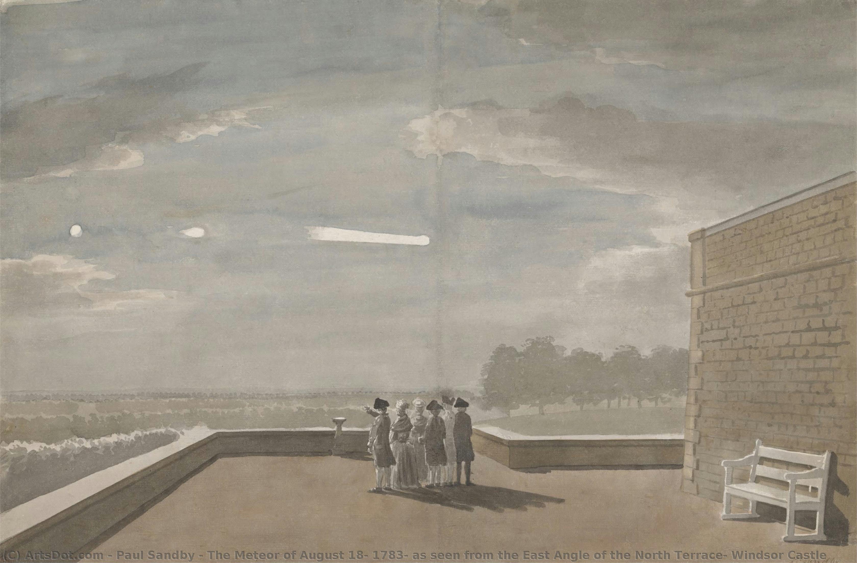 The Meteor Of August 18, 1783, As Seen From The East Angle Of The North Terrace, Windsor Castle — Paul Sandby