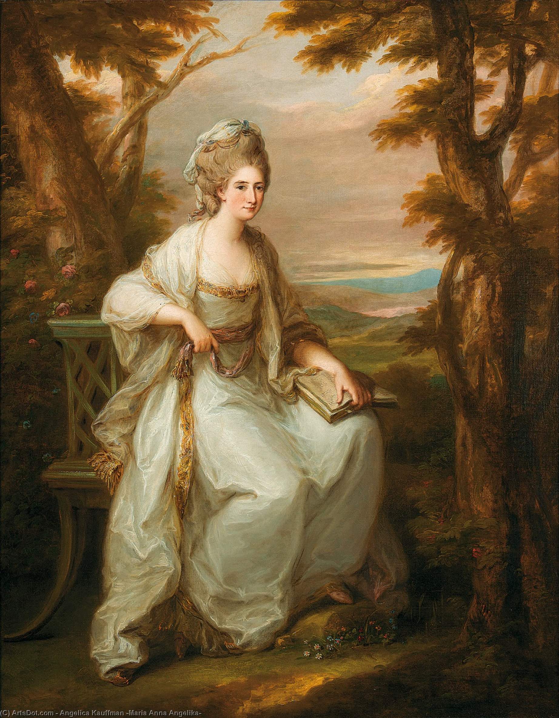 Portrait Of Anne Loudon, Lady Henderson Of Fordall — Angelica Kauffmann (maria Anna Angelika)