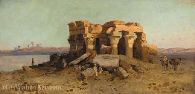Caravan Nearing A Desert Ruin — Alessandro La Volpe