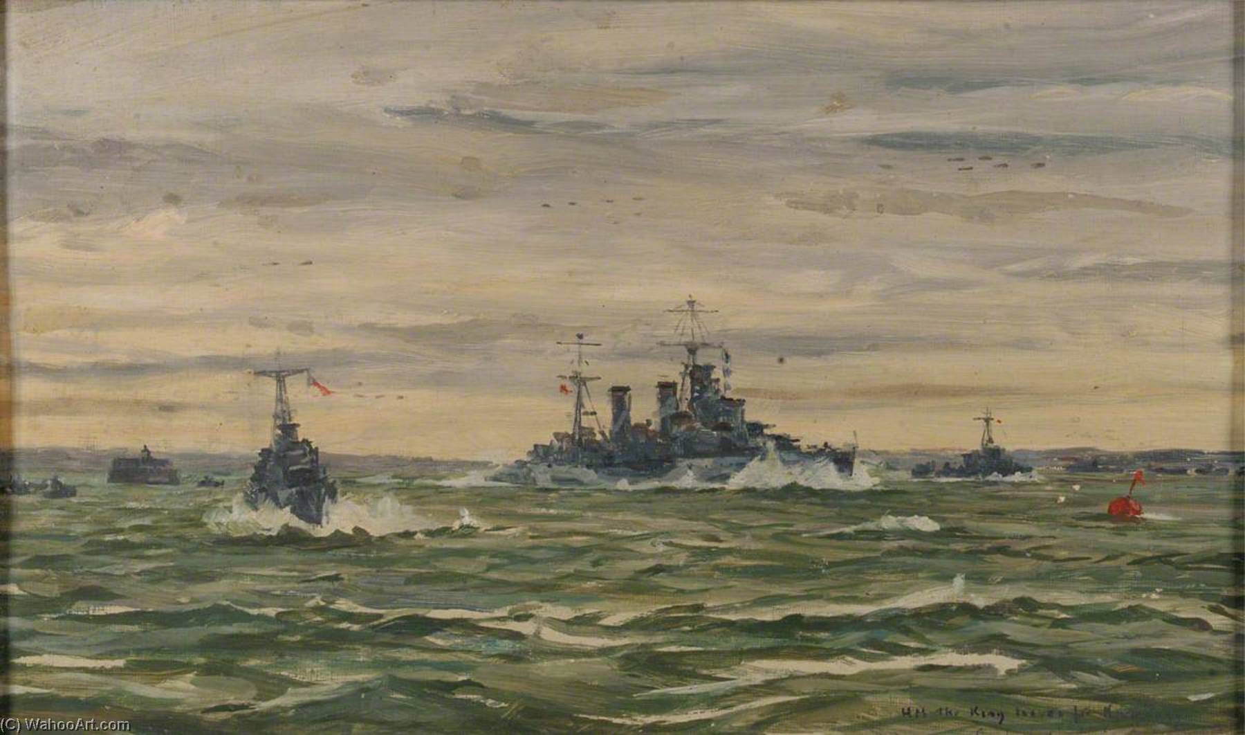 Hm The King Leaves For Normandy In Hms 'arethusa', 16 June 1944 — Rowland Langmaid