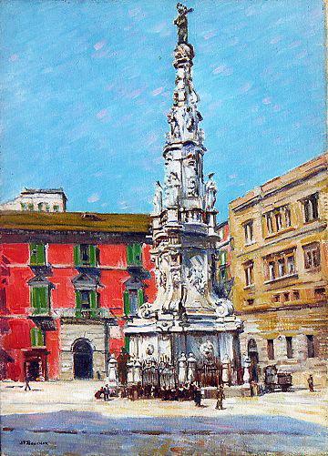 La Colonne Du Gesù Nuovo À Naples (titre Inscrit) — Joseph-félix Bouchor
