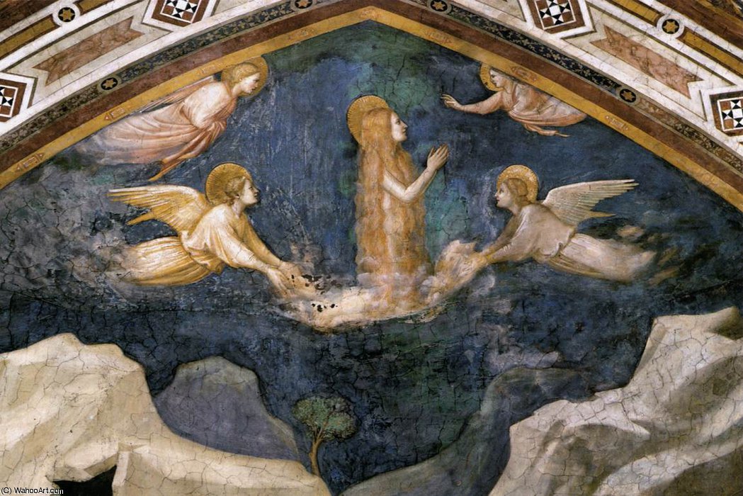 Mary Magdalene Speaking To The Angels — Giotto Di Bondone