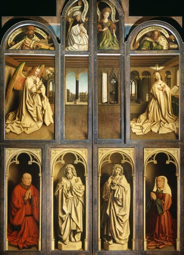 Exterior Of Left And Right Panels Of The Ghent Altarpiece — Hubert Van Eyck