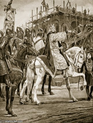 Edward The Confessor Watching The Building — Richard Caton Woodville