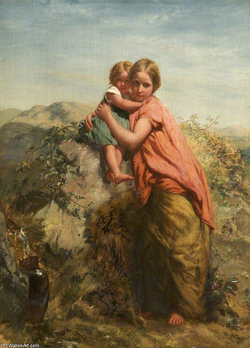 Welsh Peasant Girl And Child — Paul Falconer Poole