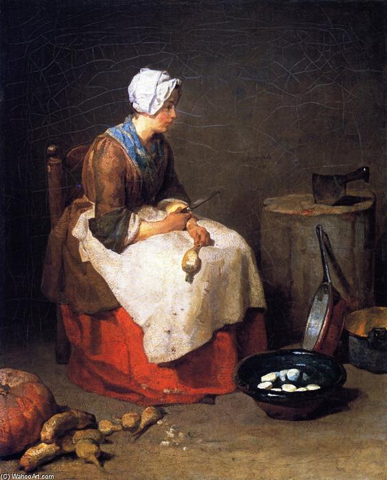 The Turnip Peeler — Jean-baptiste-siméon Chardin
