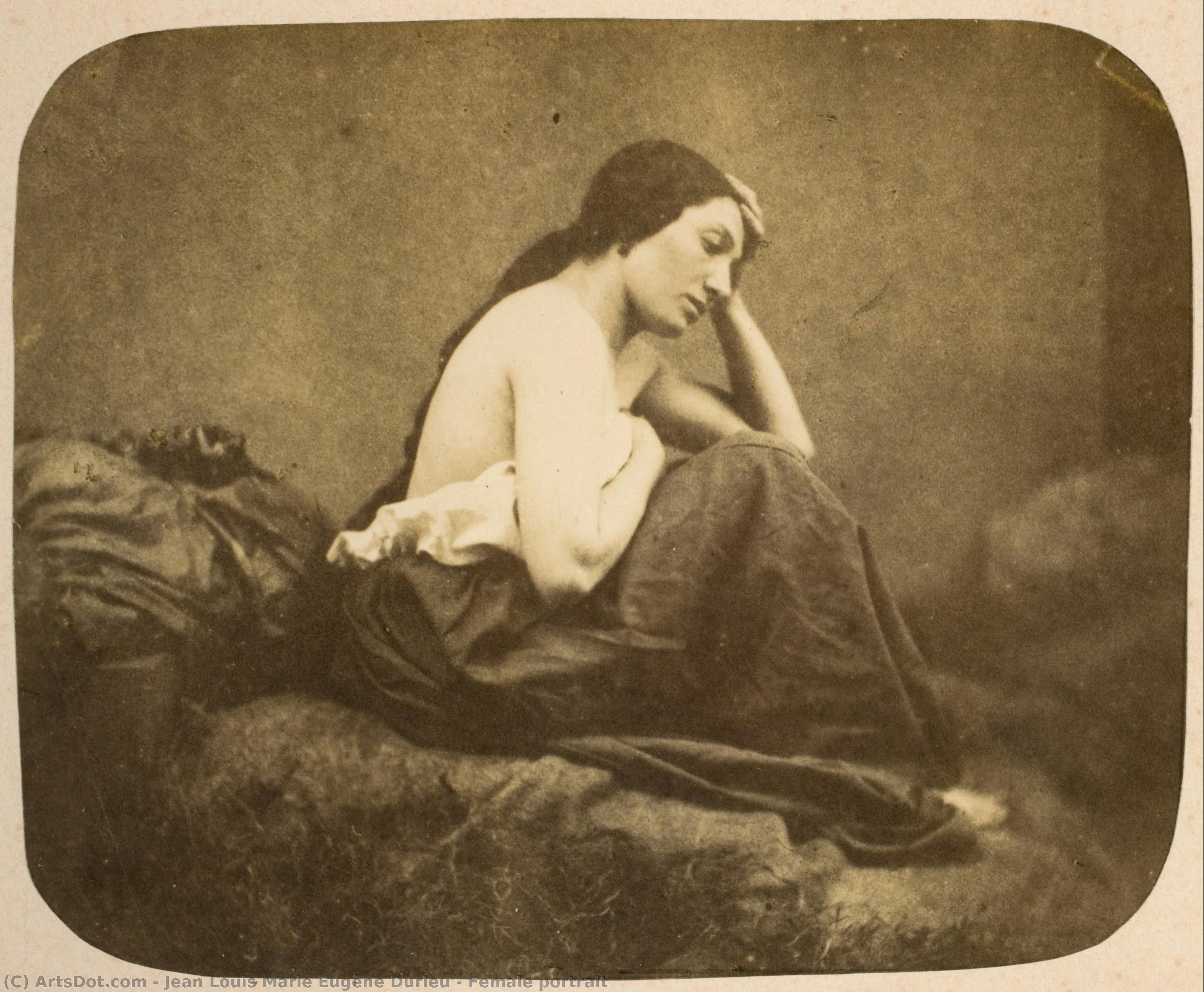 Female Portrait — Jean Louis Marie Eugène Durieu