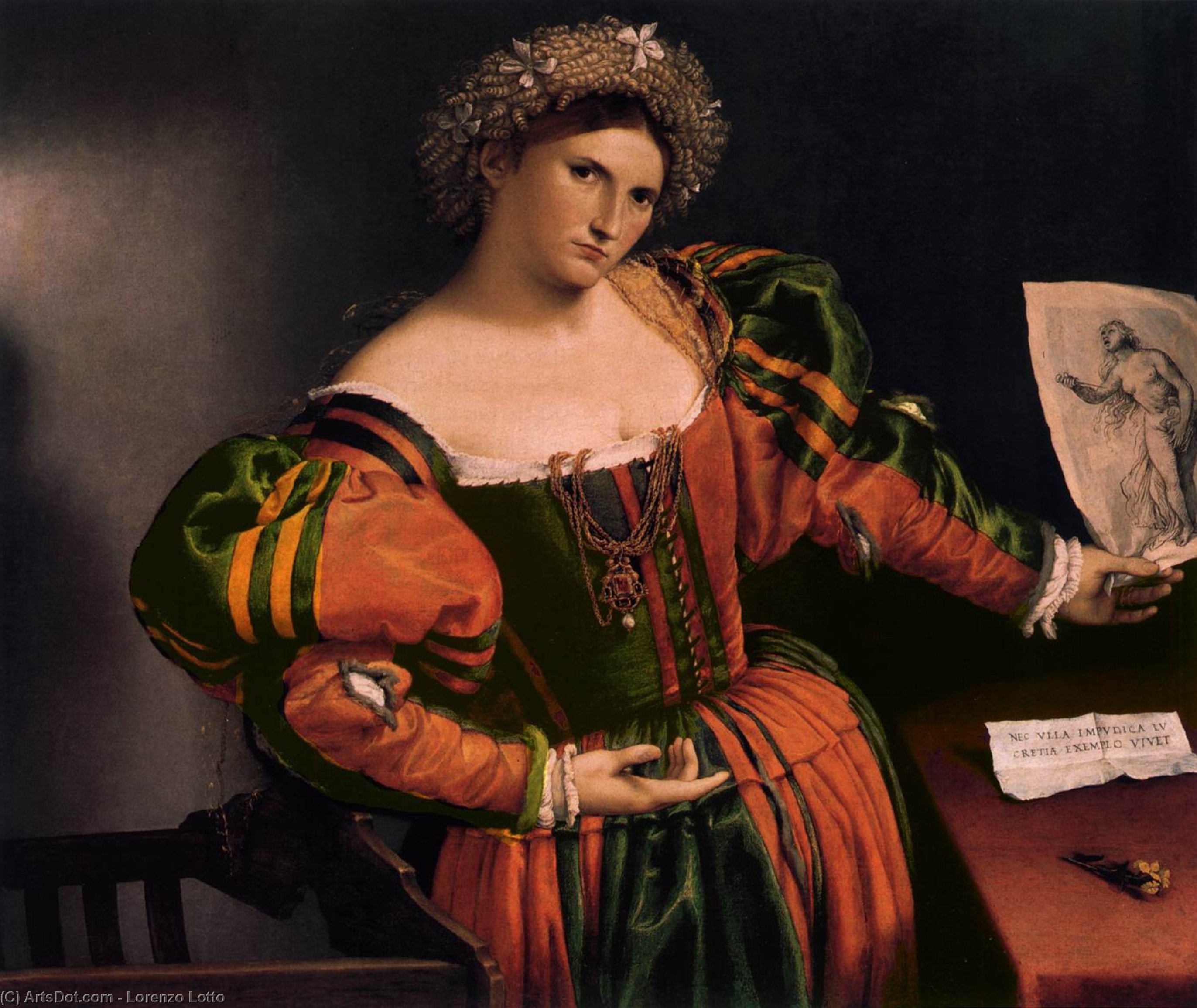 Portrait Of A Lady As Lucretia — Lorenzo Lotto