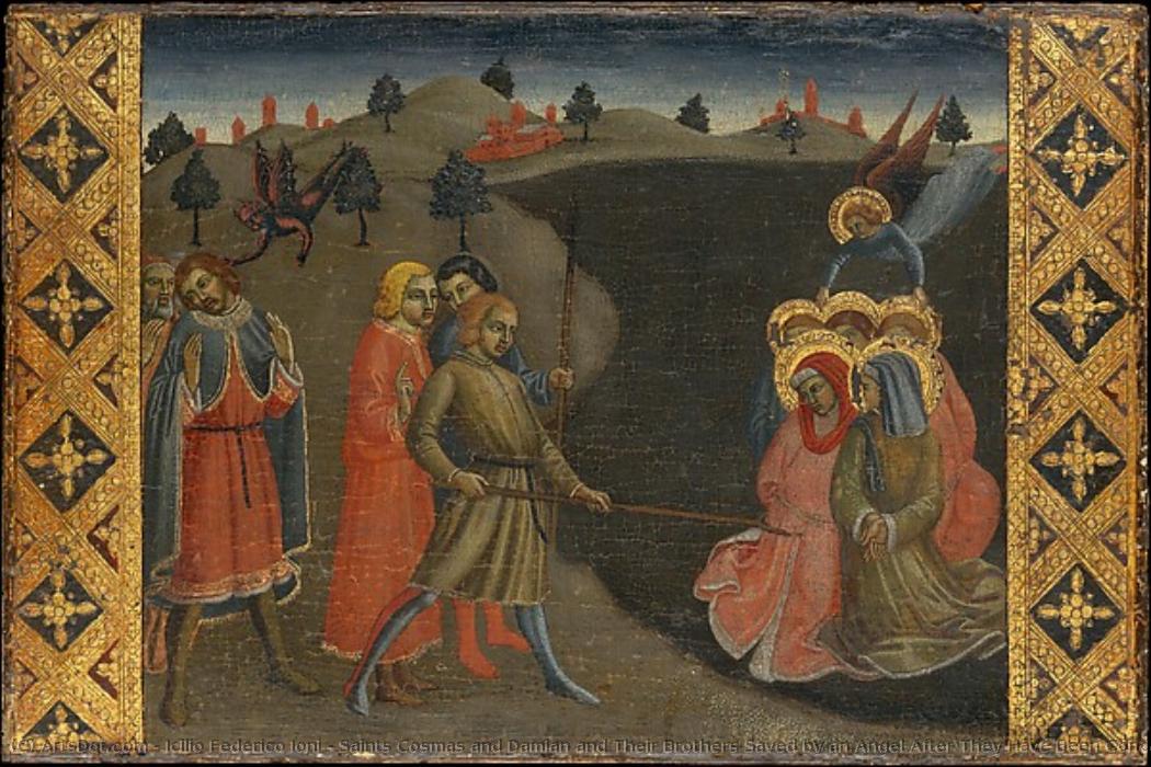 Saints Cosmas And Damian And Their Brothers Saved By An Angel After They Have Been Condemned To Death By Drowning — Icilio Federico Ioni