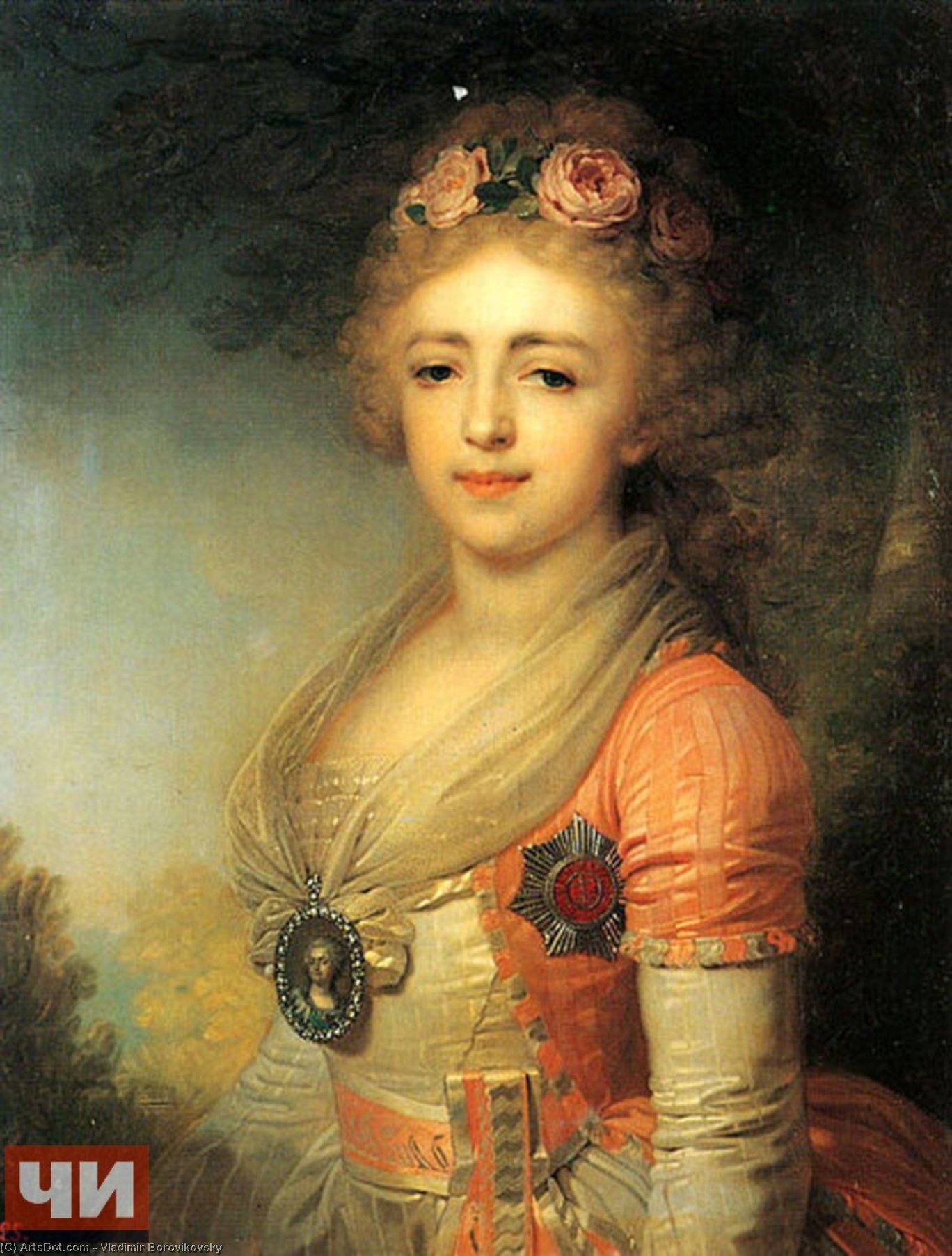 Portrait Of Grand Duchess Alexandra Pavlovna 1 — Vladimir Lukich Borovikovsky