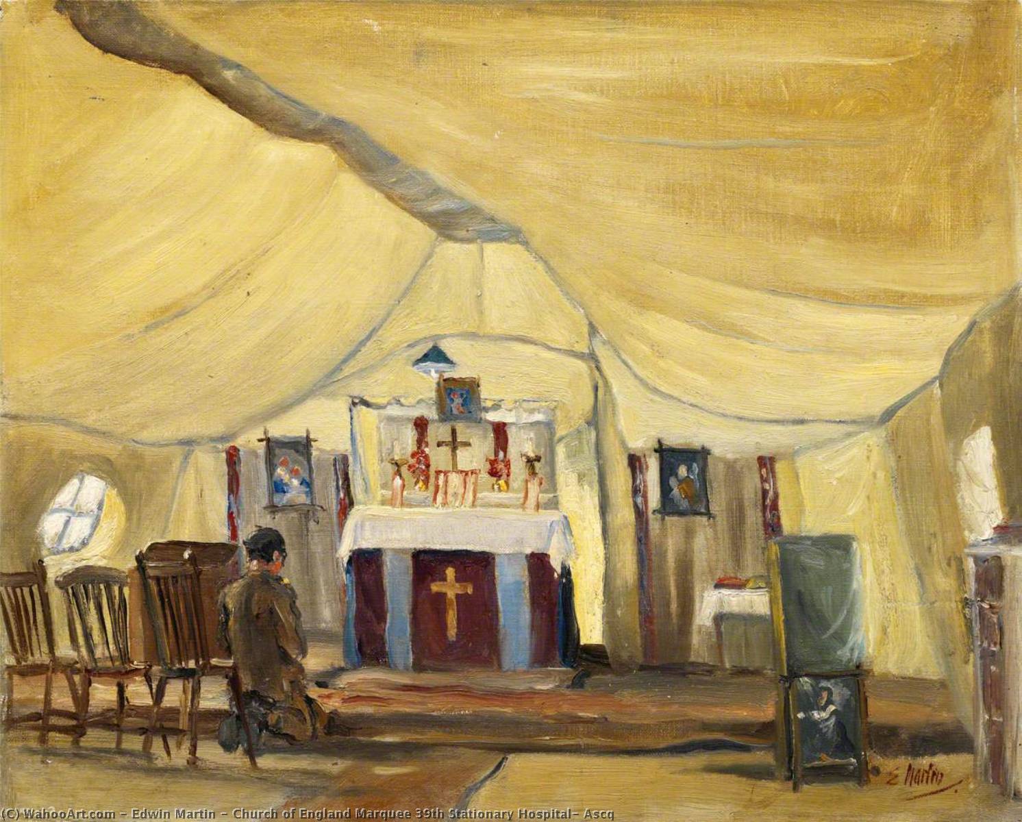 Church Of England Marquee 39th Stationary Hospital, Ascq — Edwin Martin