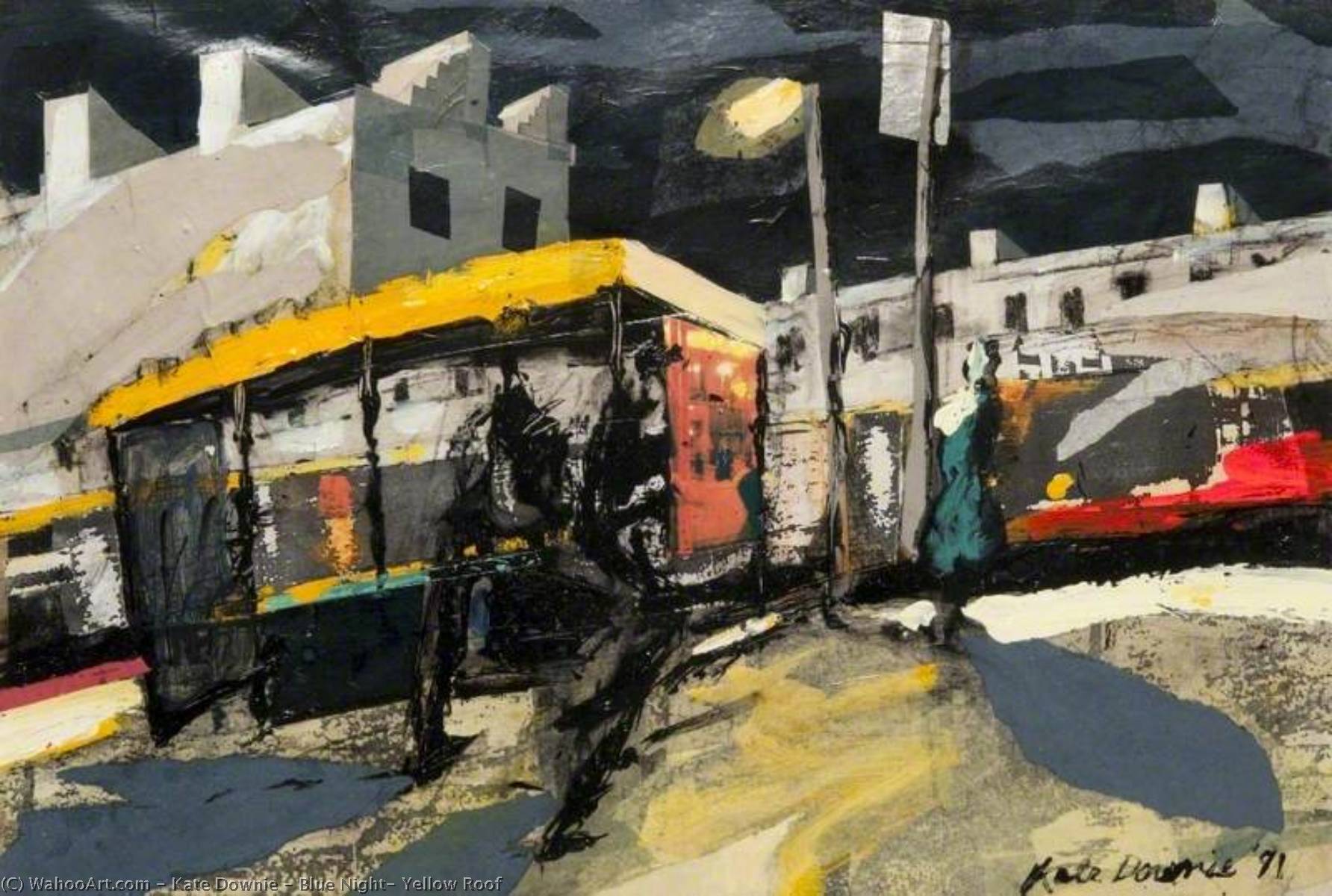 Blue Night, Yellow Roof — Kate Downie