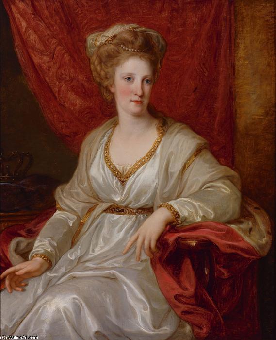 Portrait Of Maria Carolina Of Austria — Angelica Kauffmann (maria Anna Angelika)