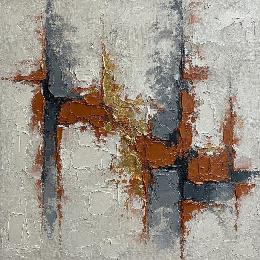 Fragmented Strata Of Slate And Burnt Sienna — David Moreau