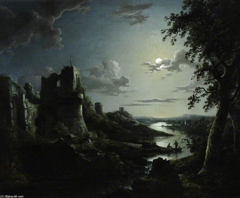 View Of Pendragon Castle By Moonlight — Авраам Петтер