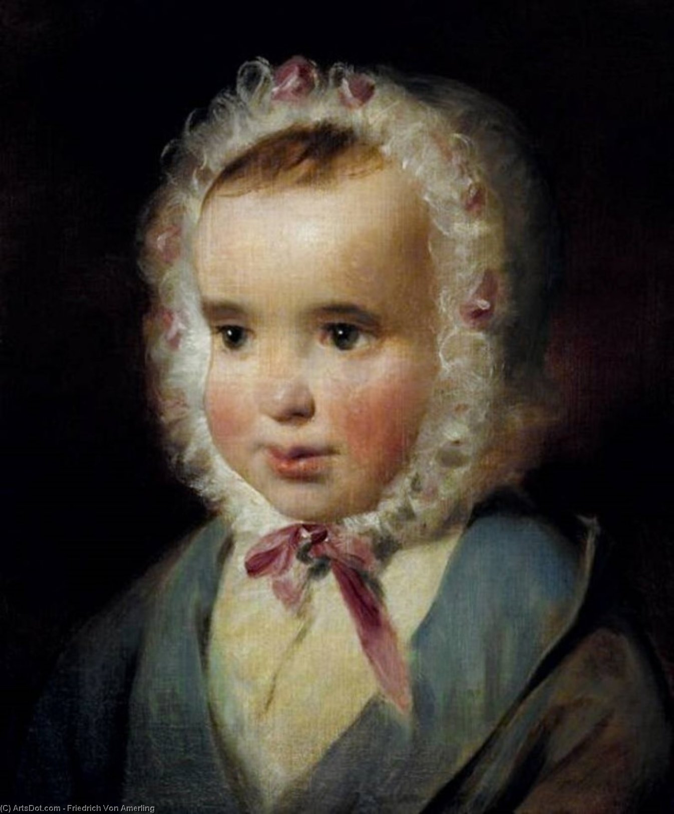 Portrait Of Princess Sophia Of Liechtenstein At The Age Of One And A Half Years — Friedrich Ritter Von Amerling