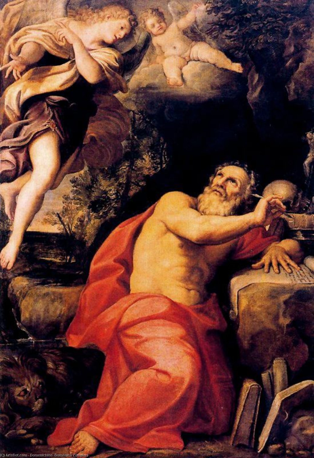Appearence Of The Angels To St. Gerome — Domenichino