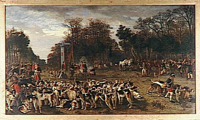 L'assemblée De La Vénerie Carrefour D'aschère Forêt De Fontainebleau — Louis Godefroy Jadin