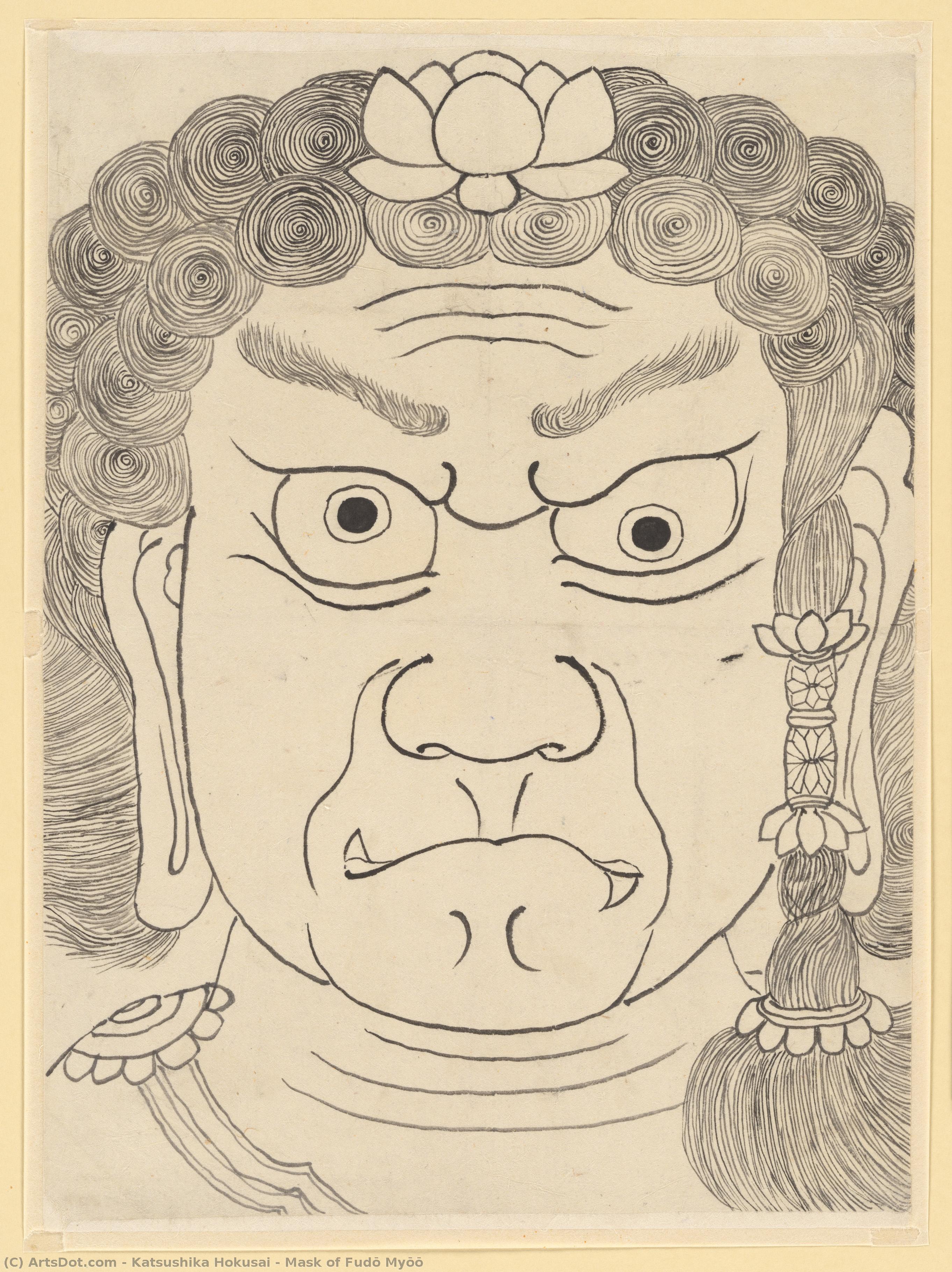Maske Von Fudō Myōō — Katsushika Hokusai