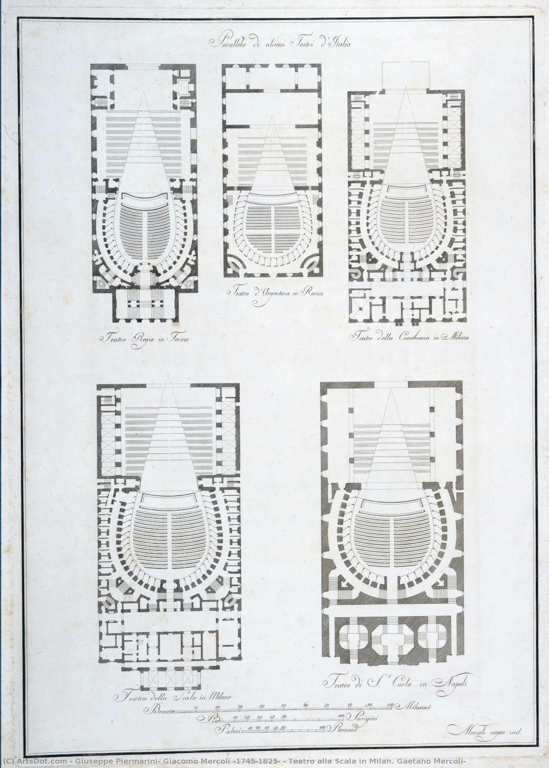 Teatro Alla Scala In Milan. Gaetano Mercoli — Giuseppe Piermarini, Giacomo Mercoli (1745-1825)