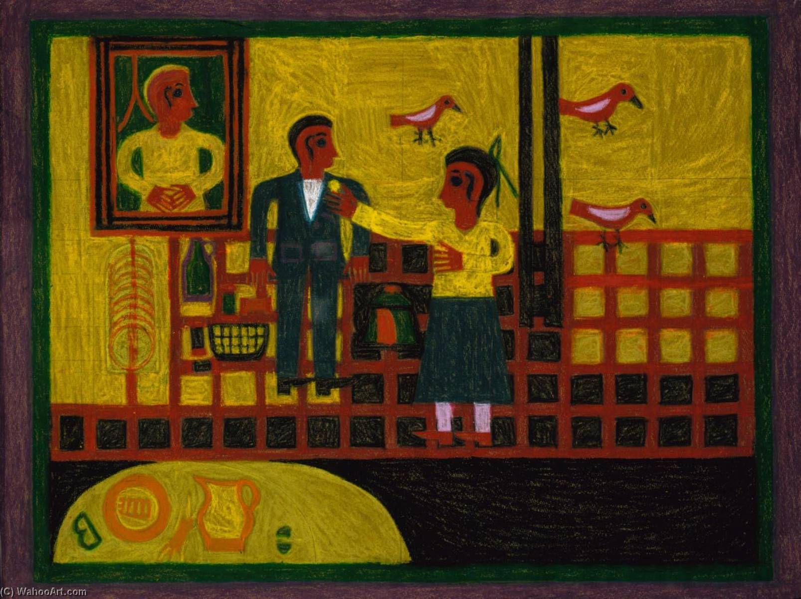 Interior With Figures — Eddie Arning