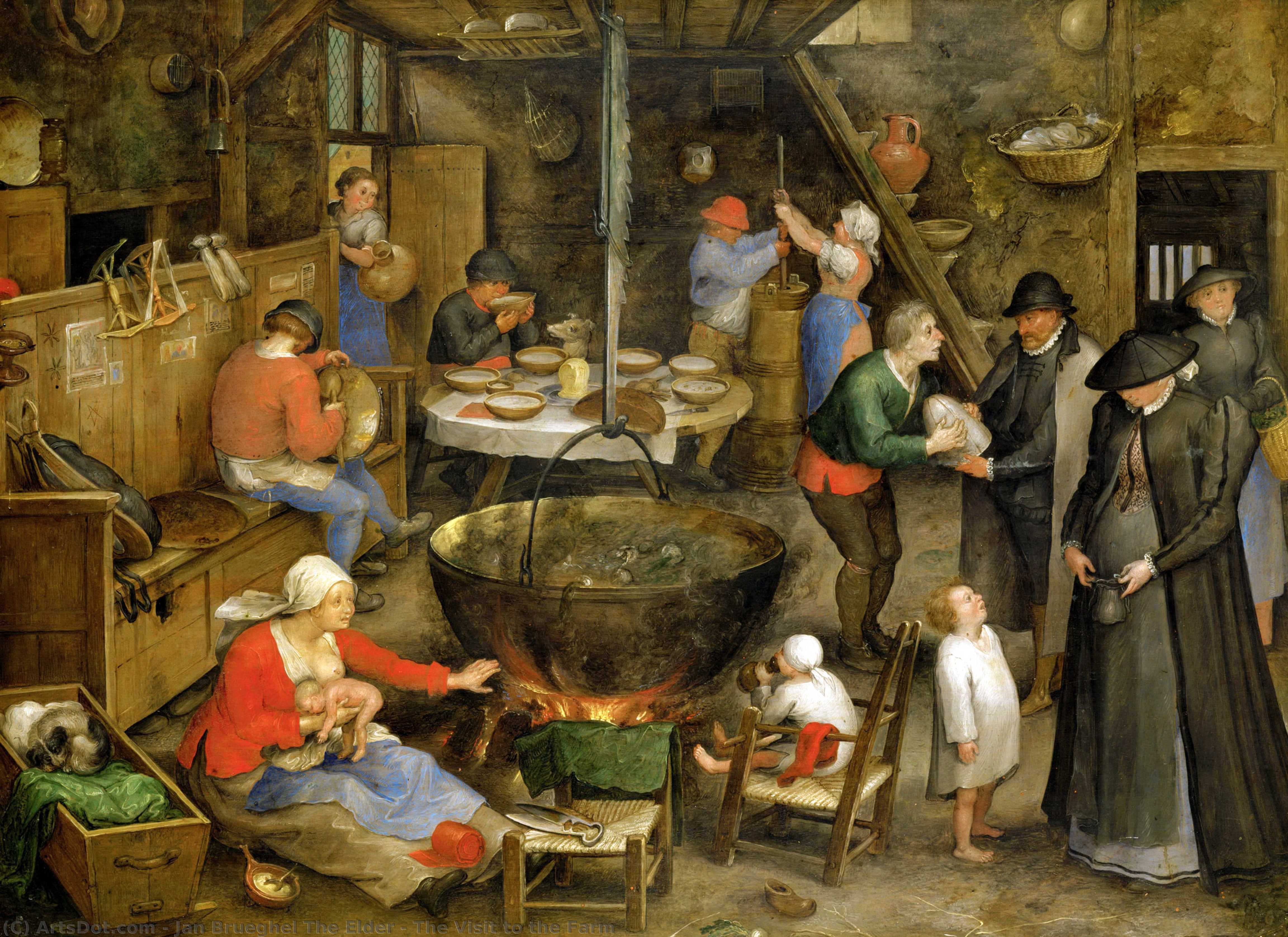 Der Besuch Auf Dem Bauernhof — Jan Brueghel Der Ältere