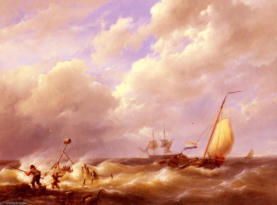 A Sea Piece — Hermanus Koekkoek (the Elder)