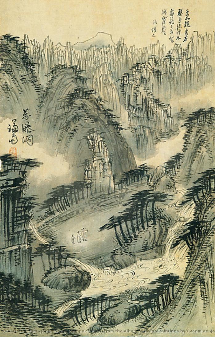 Manpok Valley, From The Album Of Divine Paintings By Gyeomjae [jeong Seon] And Hyeonjae [sim Sajeong] (gyeomhyeon Sinpumcheop) — Jeong Seon