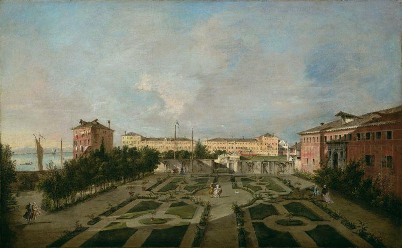 The Garden Of Palazzo Contarini Dal Zaffo — Francesco Lazzaro Guardi