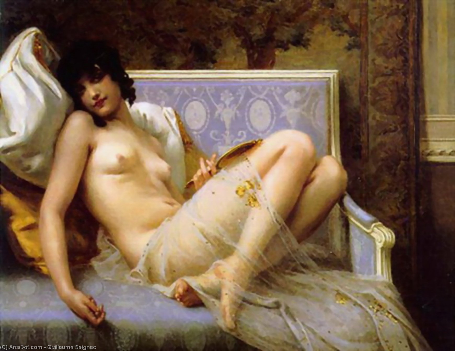 Jeune Femme Denudee Sur Canape — Guillaume Seignac