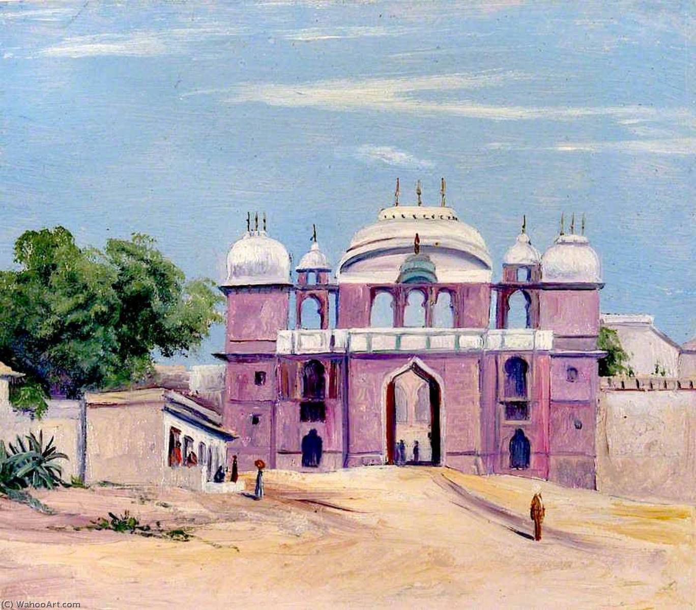 Gate Of Rajah's Palace, Benares, India — Marianne North