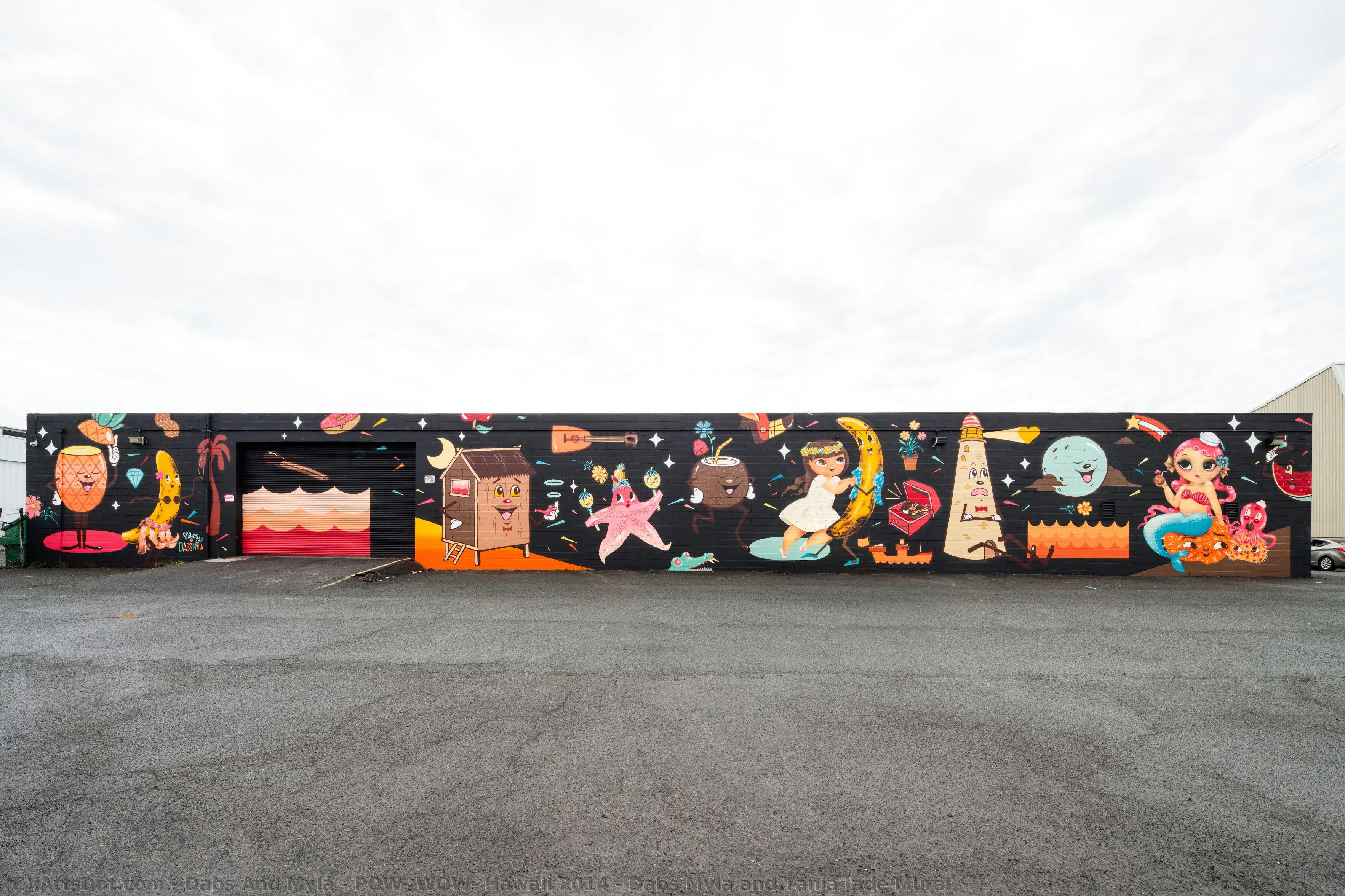 Pow! Wow! Hawaii 2014 - Dabs Myla And Tanja Jade Mural — Dabs And Myla