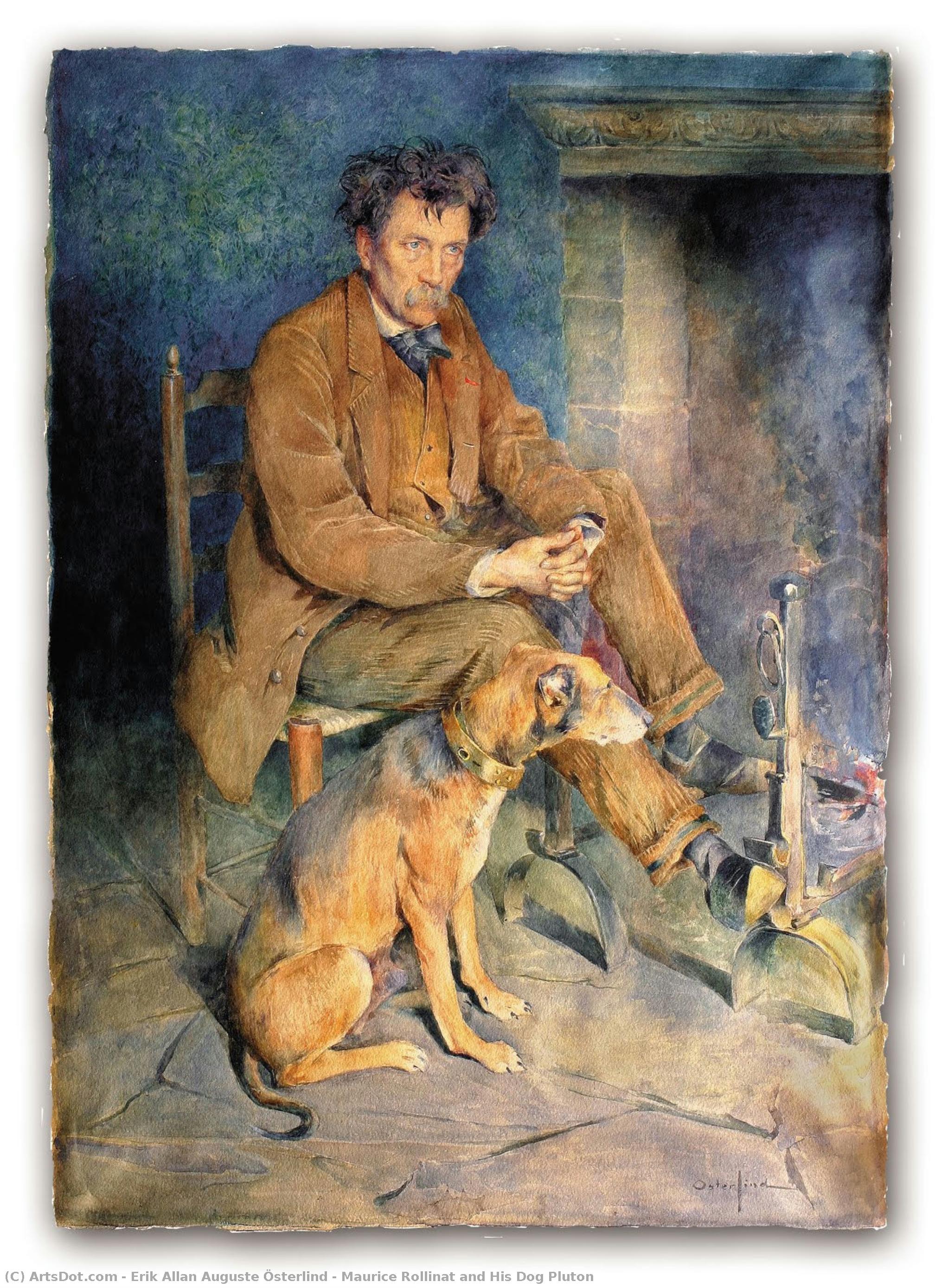 Maurice Rollinat And His Dog Pluton — Erik Allan Auguste Österlind