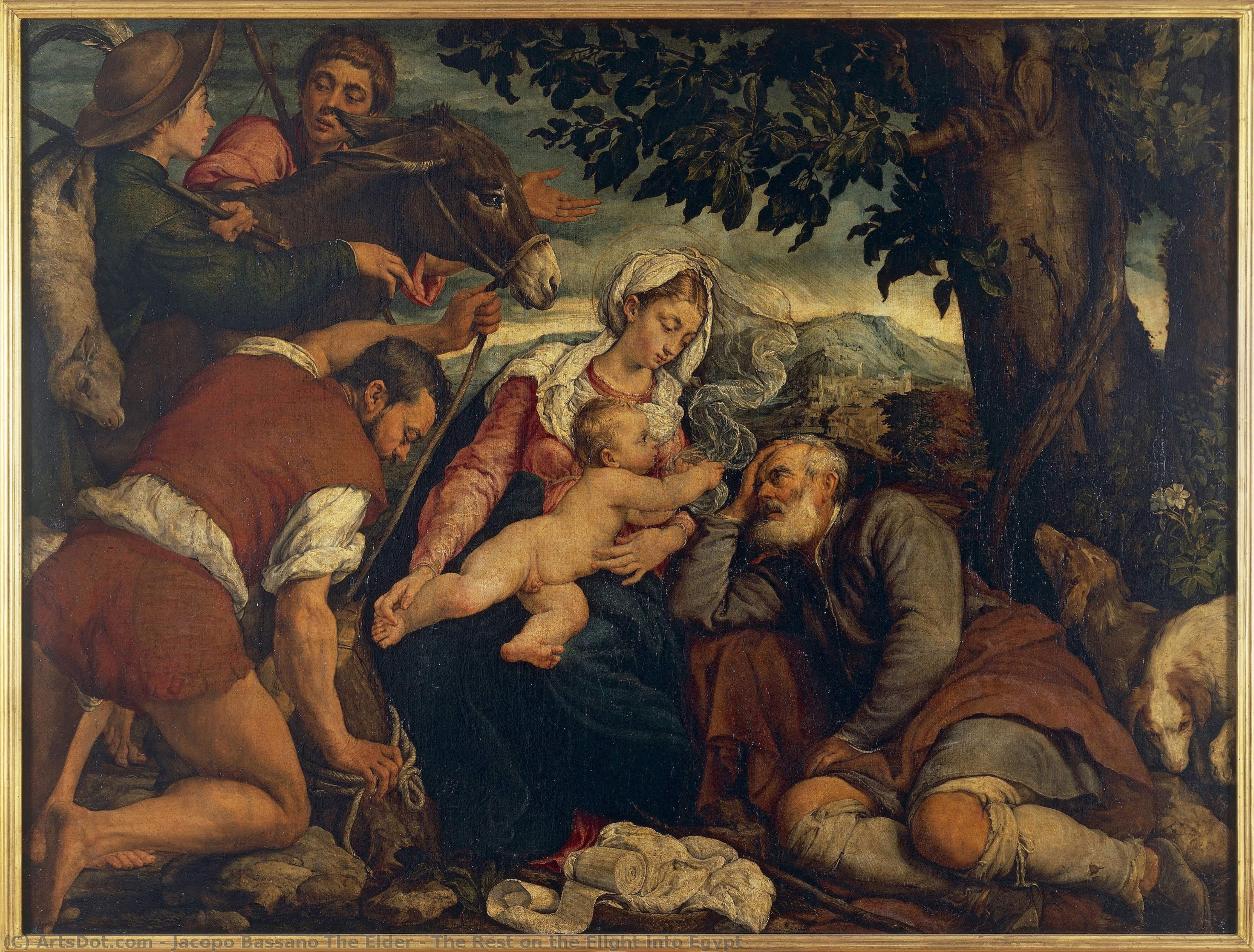 The Rest On The Flight Into Egypt — Jacopo Bassano El Viejo