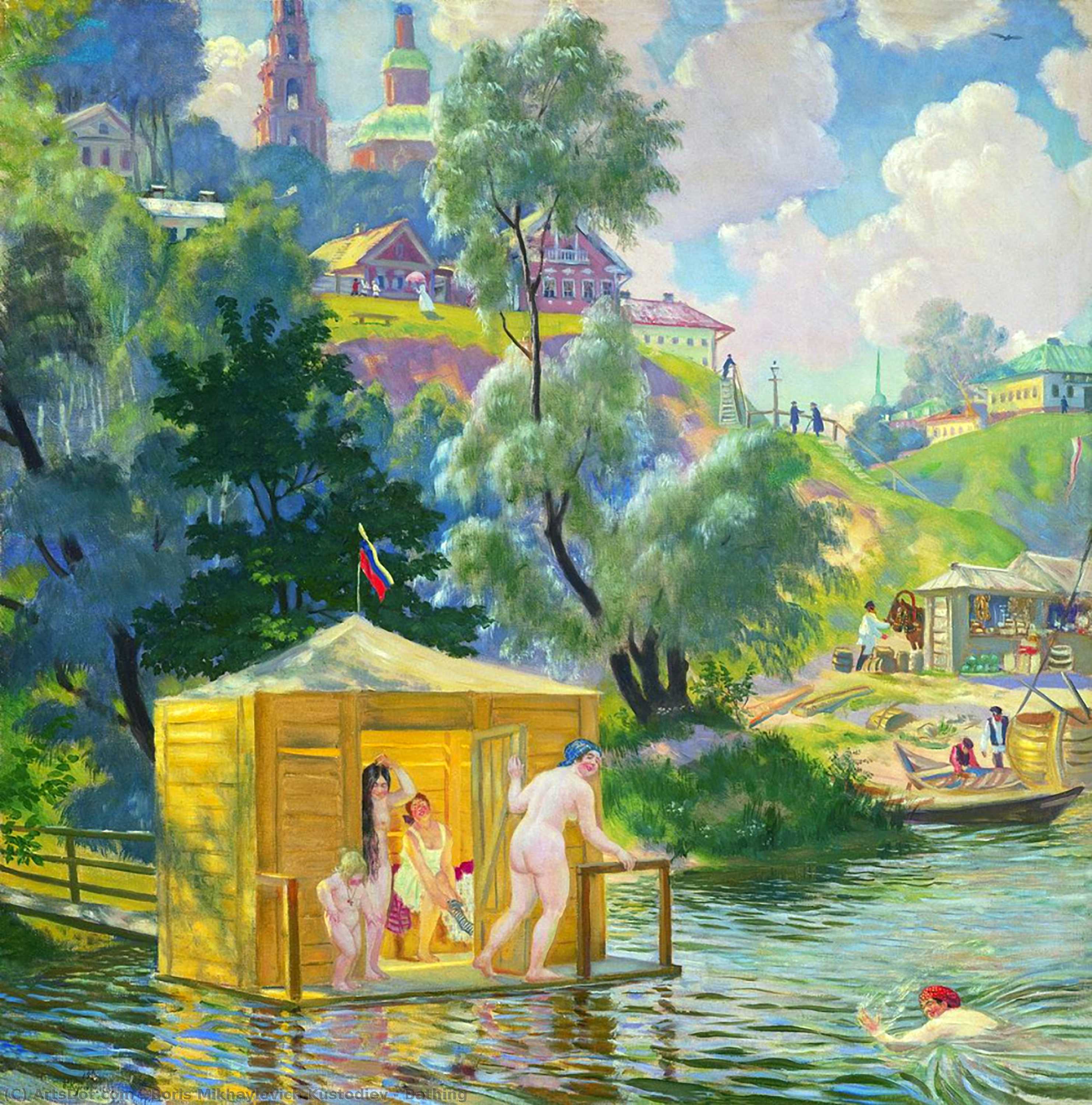 Bathing — Boris Michailowitsch Kustodijew