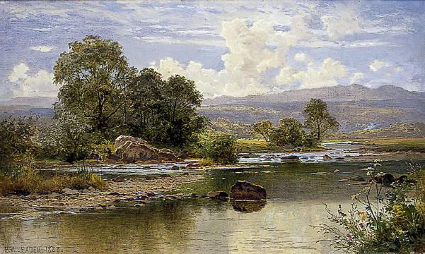 A Sunny Morning On The Llugwy, North Wales — R.a Benjamin Williams Leader