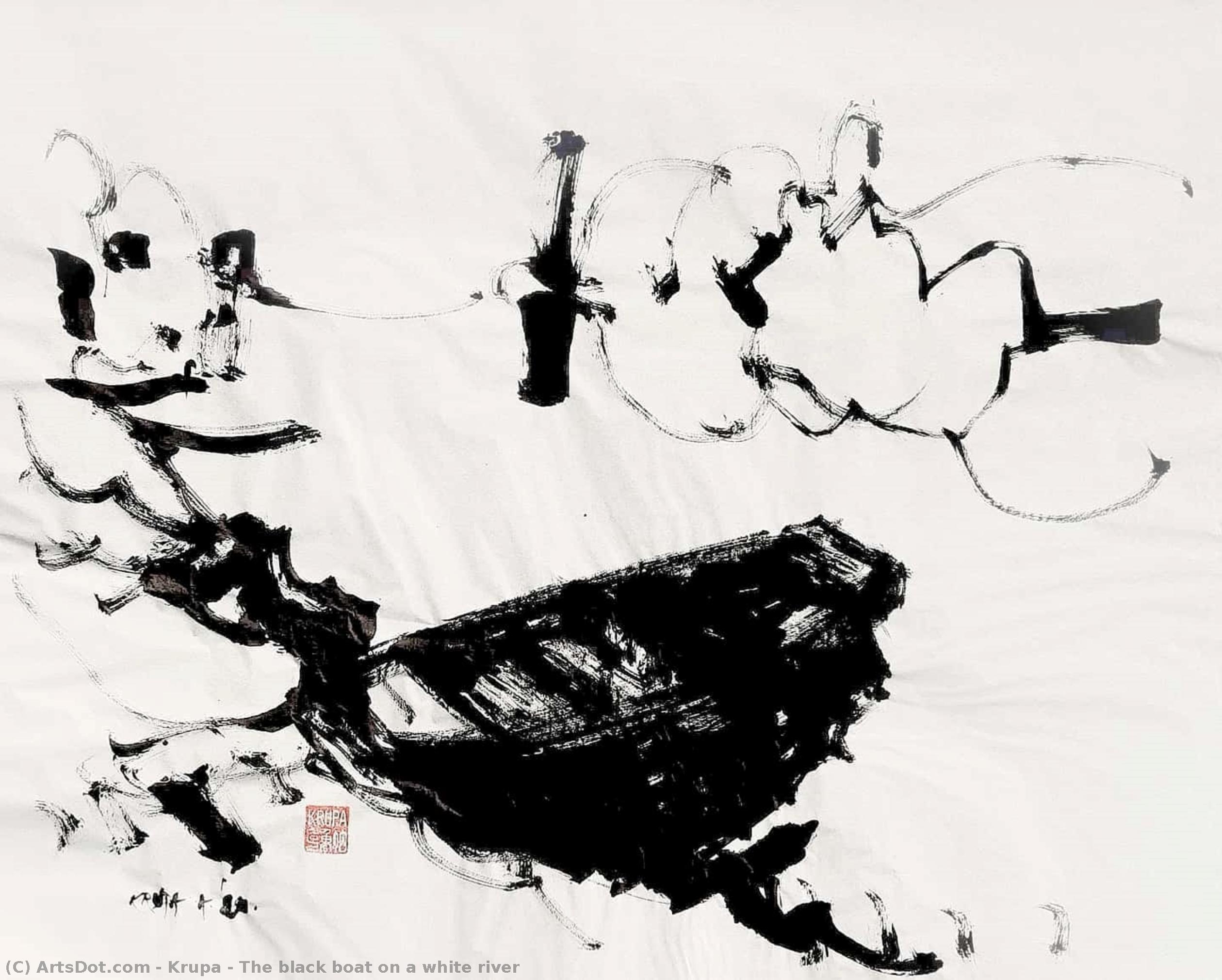 The Black Boat On A White River — Alfred Freddy Krupa