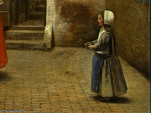 A Dutch Courtyard, Detalj 3, Ngw — Pieter De Hooch